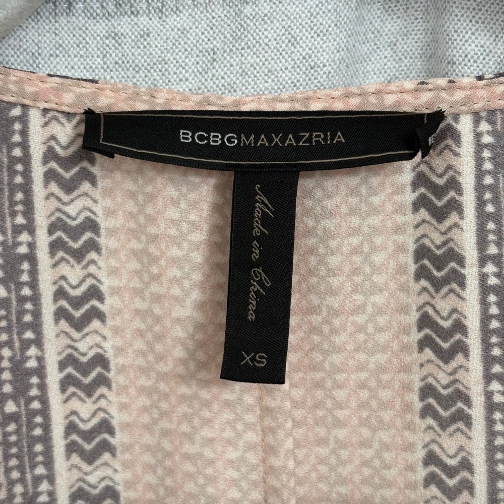 BCBGMaxAzria Geometric Harlan Shift Dress Size XS Boho Mini Resort Tribal Aztec - Picture 4 of 11